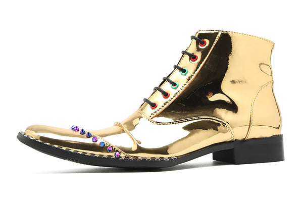 Santimon Men's Fashion Beaded Western Boots