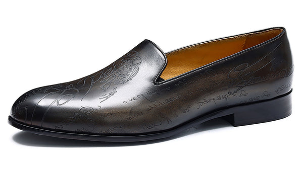 Santimon Men's Fashion Carve Penny Loafer