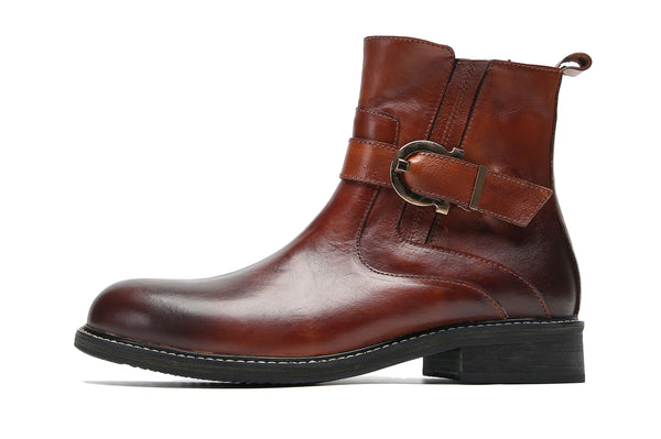 Santimon Men's Fashion Casual Buttons Boots