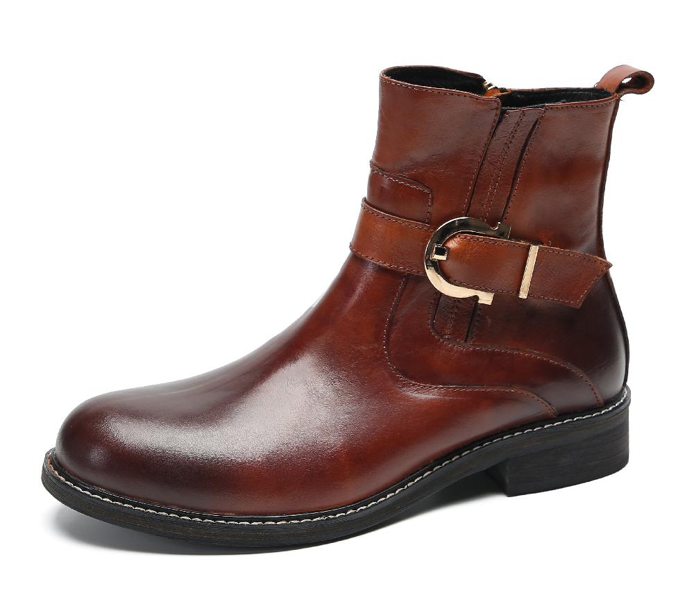 santimon Men's Fashion Casual Buttons Boots