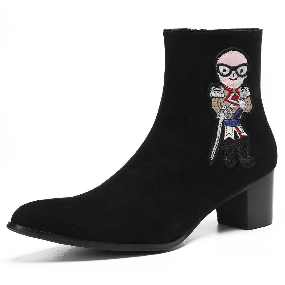 santimon Men's Fashion Casual Zipper Western Boots