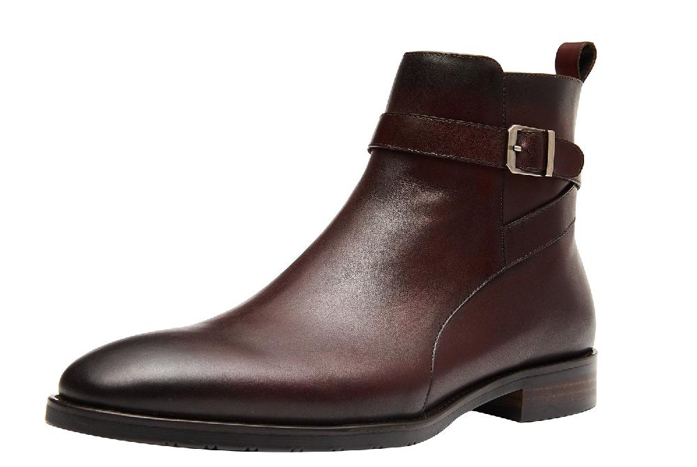 santimon Men's Fashion Dress Buckle Chelsea Boots