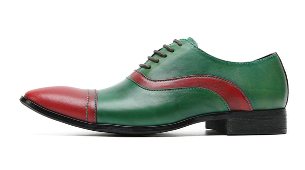 Santimon Men's Fashion Insert Color Dress Oxfords