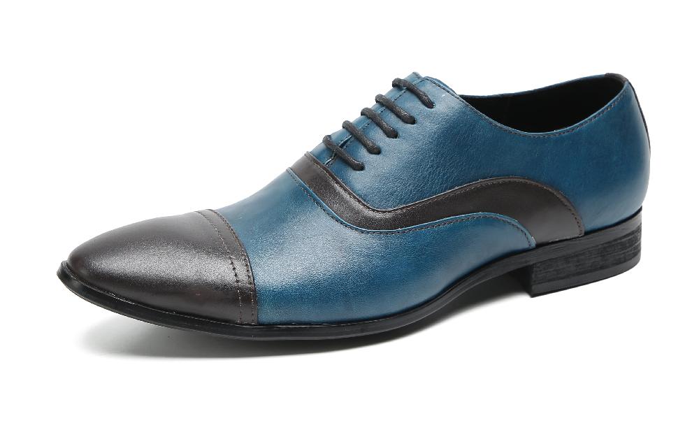 santimon Men's Fashion Insert Color Dress Oxfords