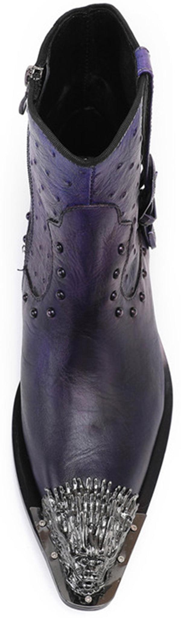 Santimon Men's Fashion Lion High Top Western Boots