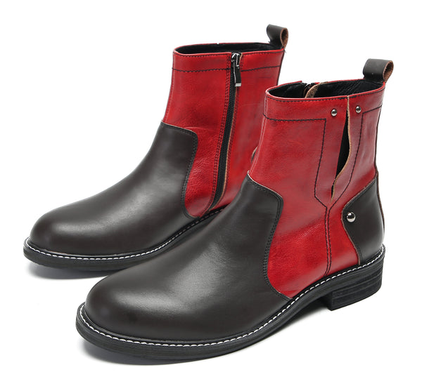 Santimon Men's Fashion Mid Top Ankle Chelsea Boot