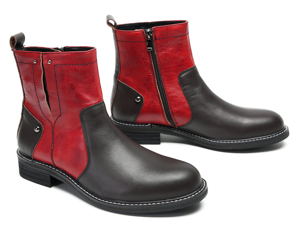 Santimon Men's Fashion Mid Top Ankle Chelsea Boot