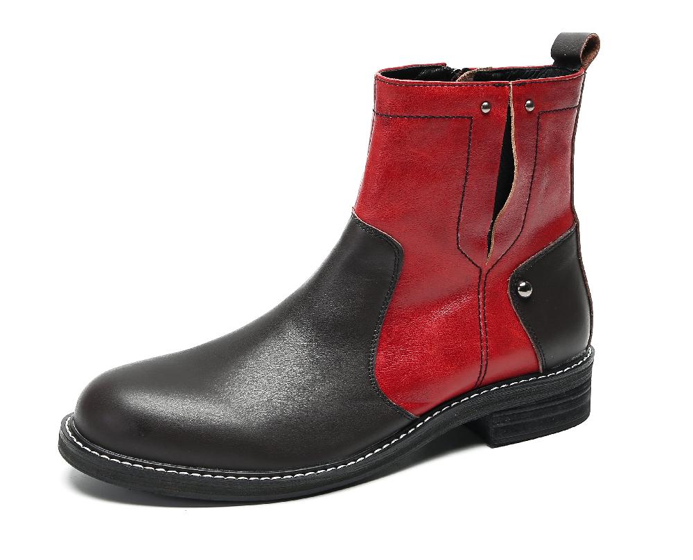 santimon Men's Fashion Mid Top Ankle Chelsea Boot