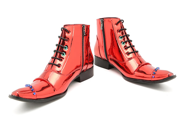 Santimon Men's Fashion Rivets Western Boots