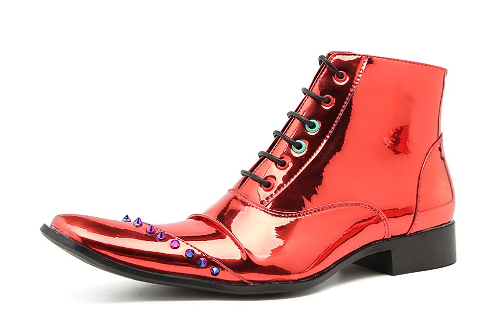 santimon Men's Fashion Rivets Western Boots