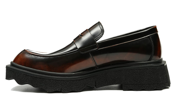 Santimon Men's Fashion Thick Sole Penny Loafers