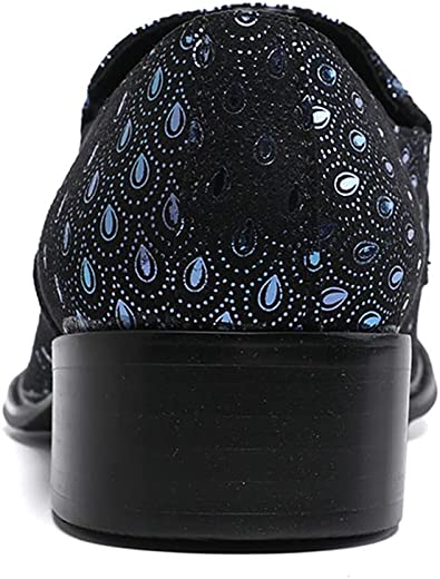 Santimon Men's Feather Shiny Western Loafers