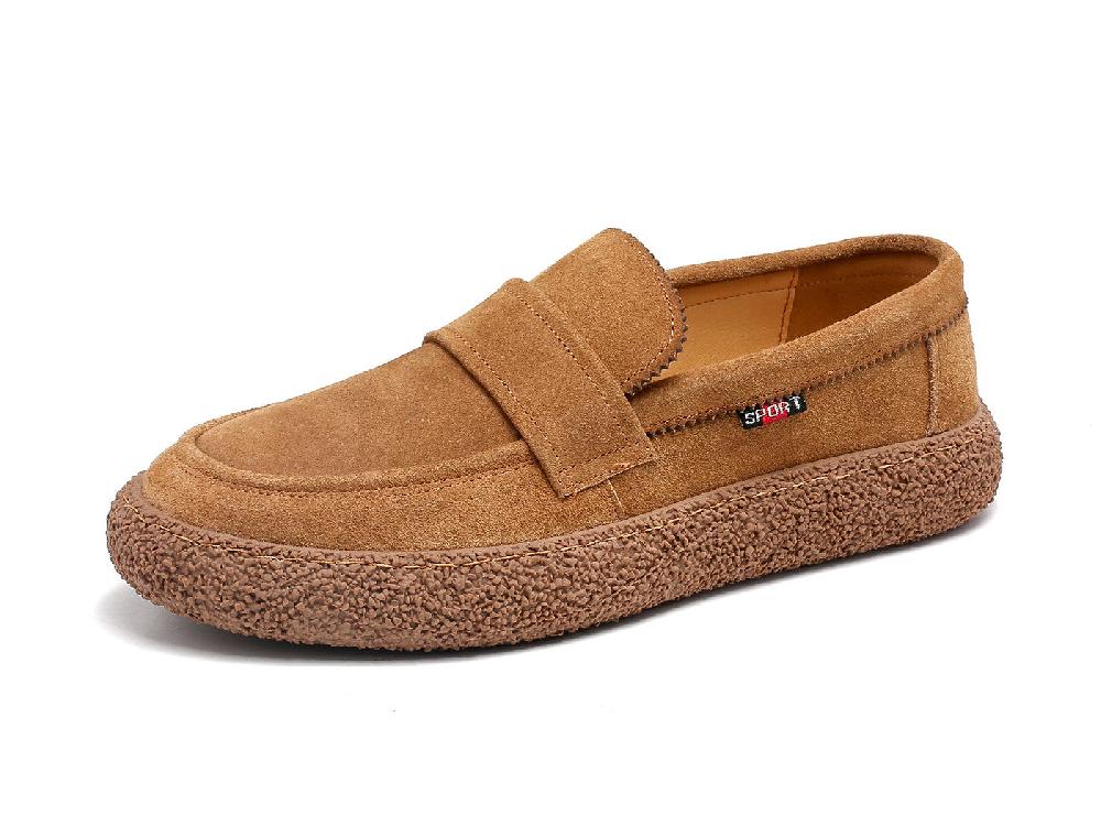 santimon Men's Flat Suede Loafers