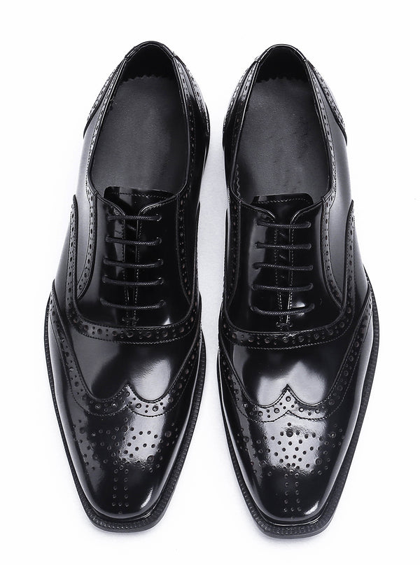 Santimon Men's Formal Brogue Leather Oxfords