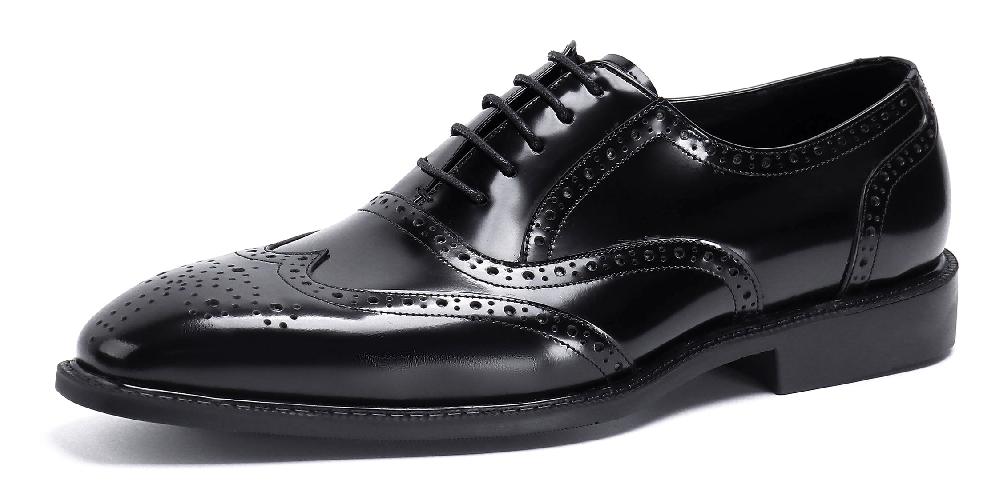 santimon Men's Formal Brogue Leather Oxfords
