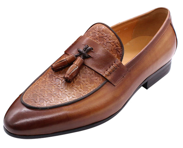 Santimon Men's Formal Dress Silp On Tassel Loafers