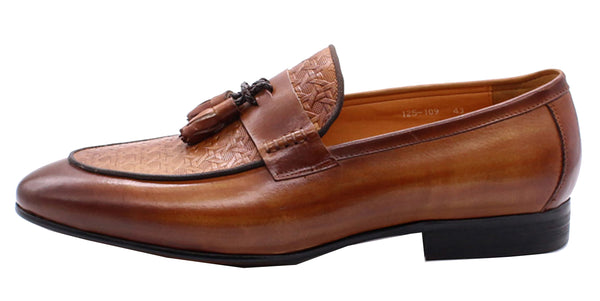 Santimon Men's Formal Dress Silp On Tassel Loafers