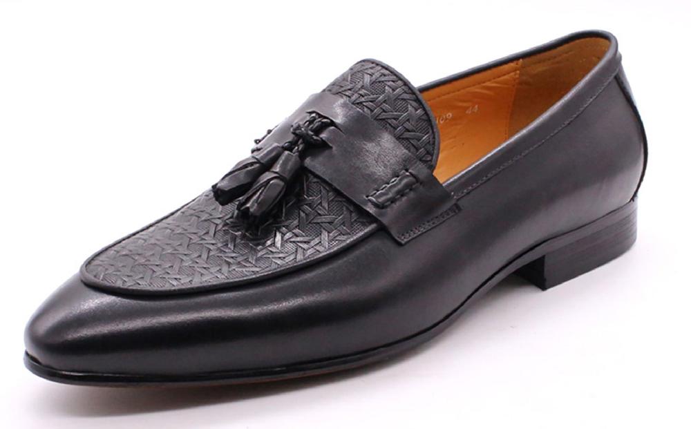 santimon Men's Formal Dress Silp On Tassel Loafers