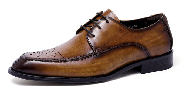 Santimon Men's Formal Leather Brogue Derby