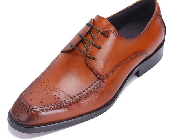 Santimon Men's Formal Leather Brogue Derby