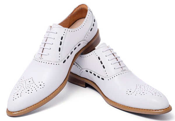 Santimon Men's Formal Leather Brogue Oxfords