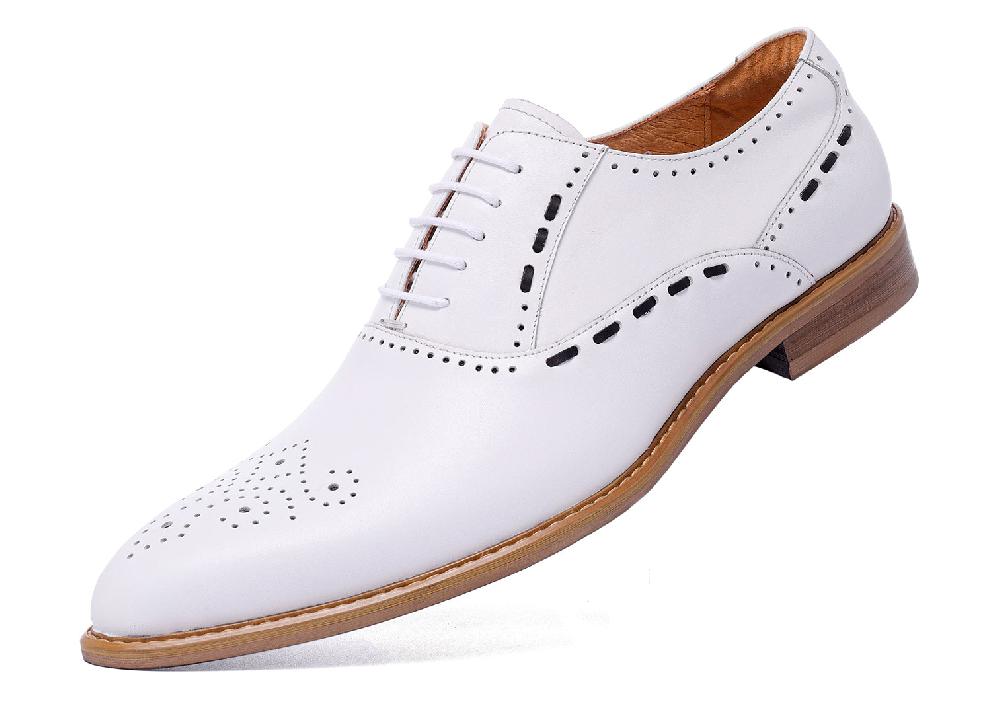 santimon Men's Formal Leather Brogue Oxfords