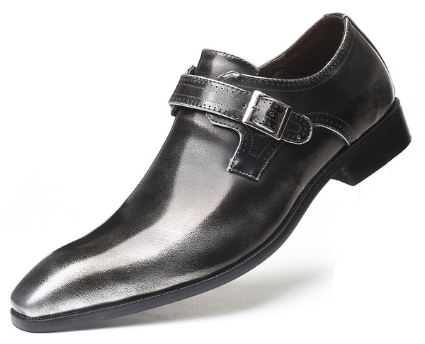Santimon Men's Formal Monk Strap Loafers
