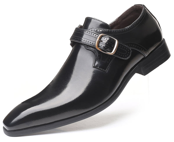 Santimon Men's Formal Monk Strap Loafers