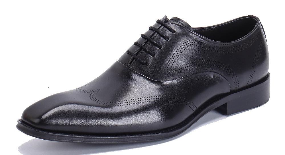 santimon Men's Formal Plain Toe Leather Oxfords