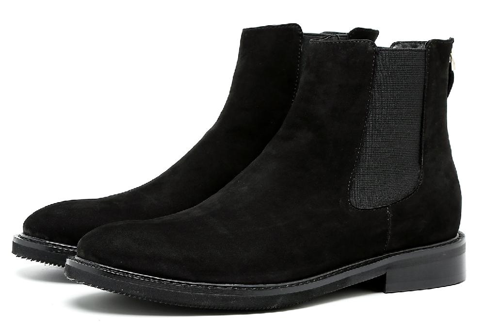 santimon Men's Formal Suede Leather Chelsea Boots