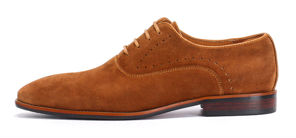 Santimon Men's Formal Suede Leather Oxfords