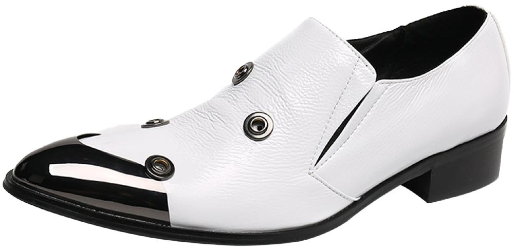 santimon Men's Four Circular Holes Western Loafers