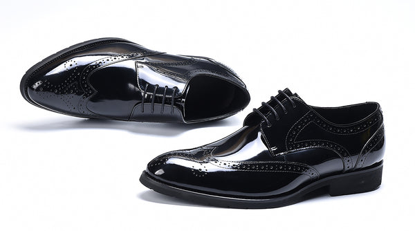 Santimon Men's Genuine Leather Brogues Derby