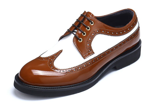 Santimon Men's Genuine Leather Casual Derby