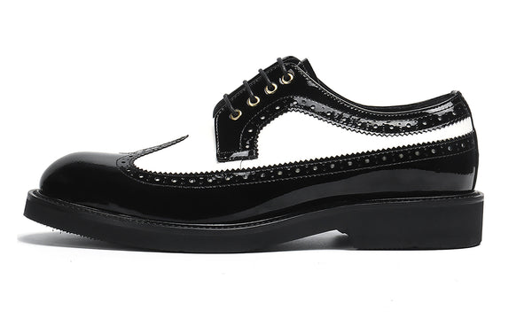 Santimon Men's Genuine Leather Casual Derby