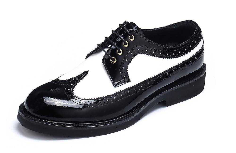 santimon Men's Genuine Leather Casual Derby