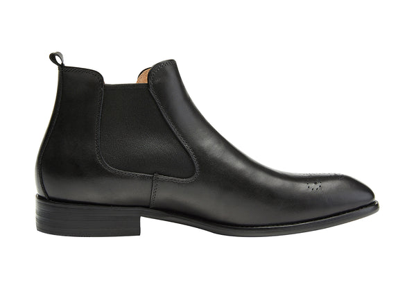 Santimon Men's Genuine Leather Chelsea Boots