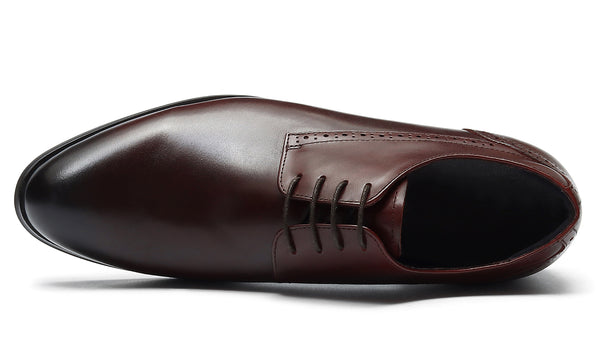 Santimon Men's Genuine Leather Derby Formal Shoes