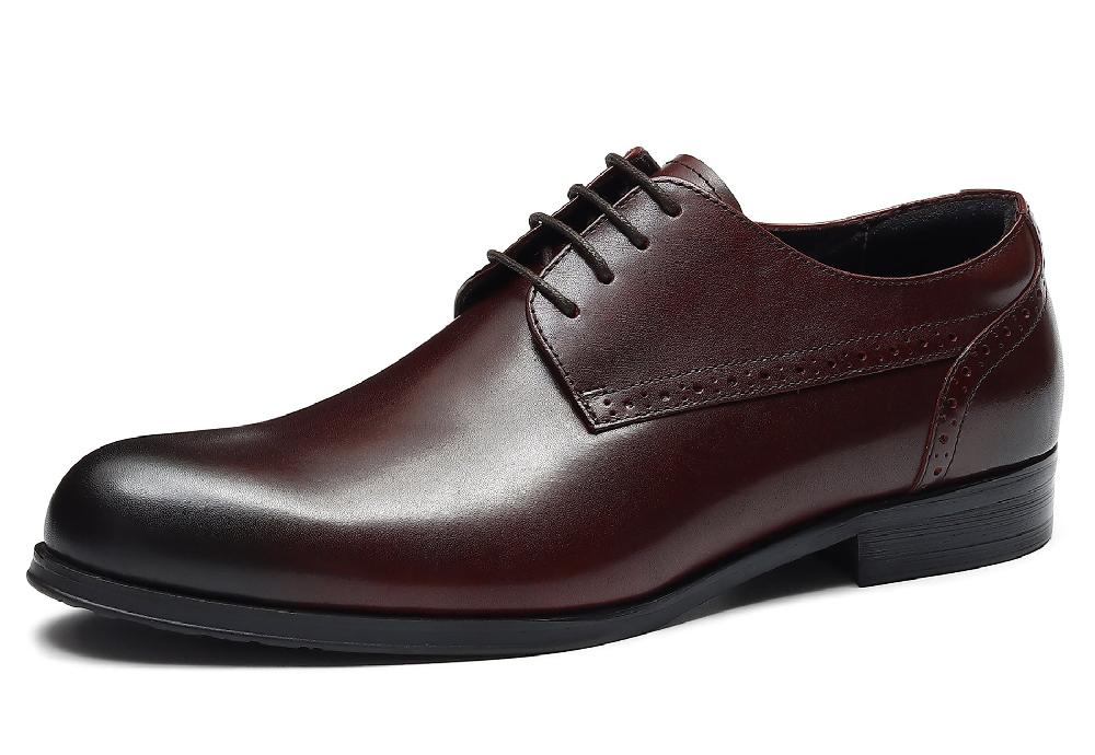 santimon Men's Genuine Leather Derby Formal Shoes