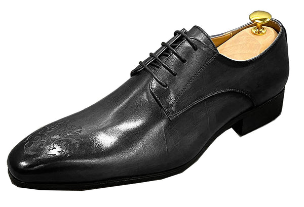 Santimon Men's Handmade Dress Brogues Derby
