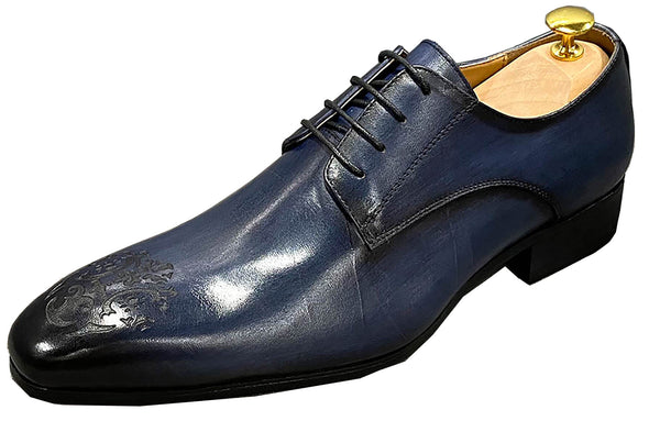 Santimon Men's Handmade Dress Brogues Derby