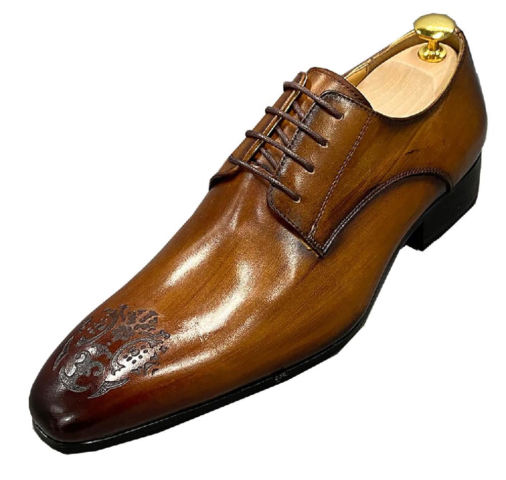santimon Men's Handmade Dress Brogues Derby