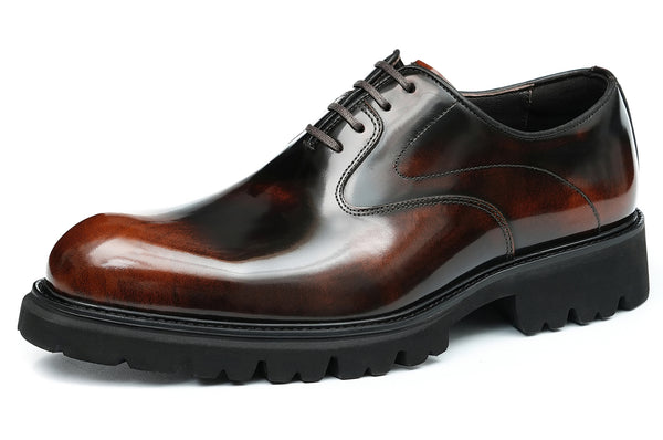 Santimon Men's Handmade Dress Pionted Toe Oxfords