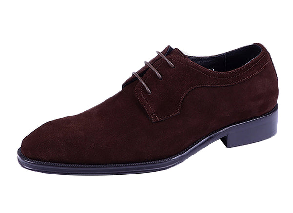 Santimon Men's Handmade Dress Suede Derby