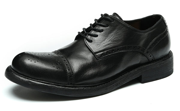 Santimon Men's Handmade Formal Dress Brogues Derby