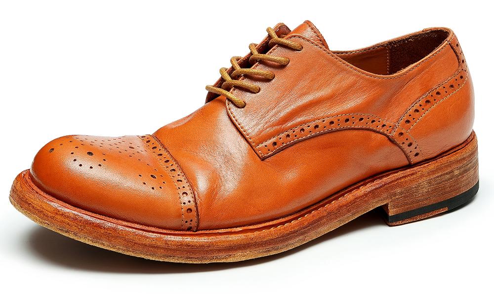 santimon Men's Handmade Formal Dress Brogues Derby