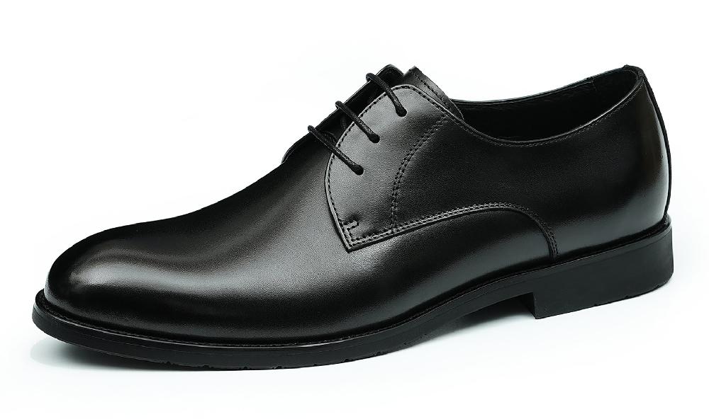 santimon Men's Handmade Formal Plain Toe Derby