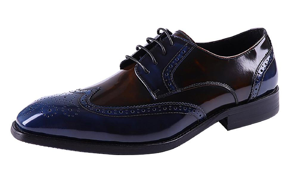 santimon Men's Handmade Wingtips Brogues Derby