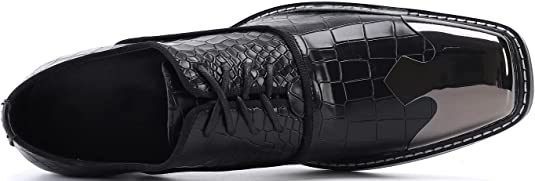 Santimon Men's High Heel Western Oxfords