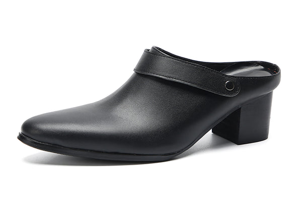 Santimon Men's High Heels Slippers Mules